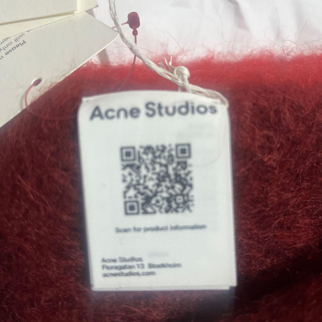 国内完売 ACNE STUDIOS フランジ レッド マフラー