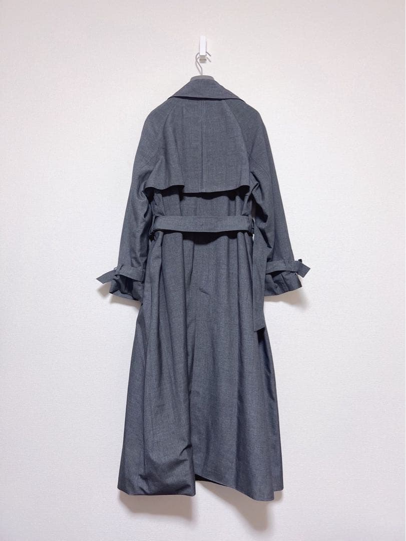 アニュアンス　 トレンチコート ウールブレンドフレアトレンチコート