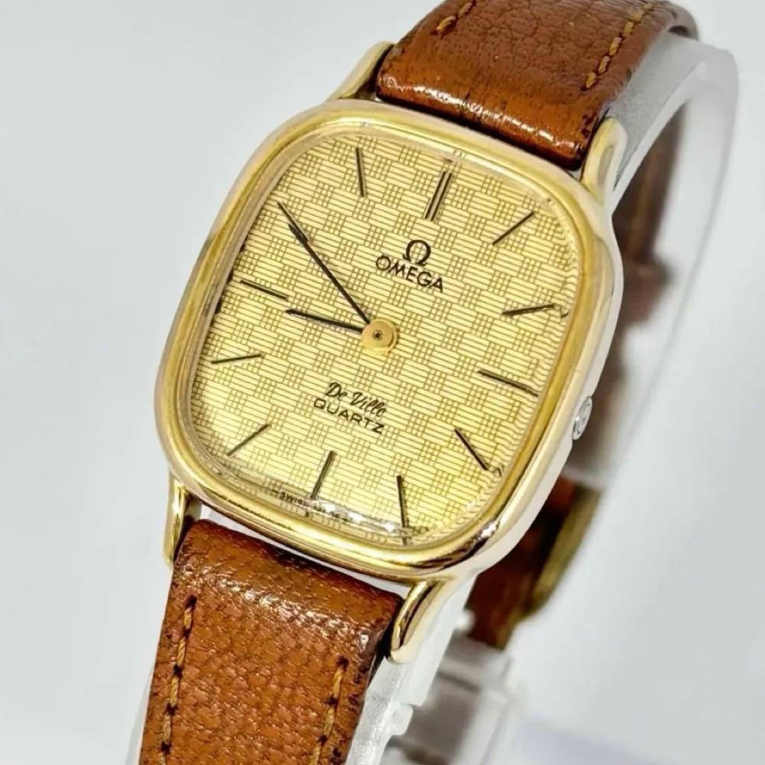 OMEGA デビル プッシュ式リューズ クォーツ レディース腕時計 40