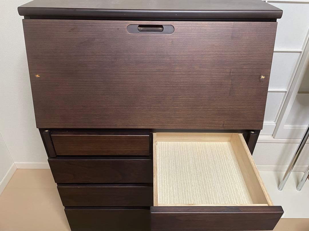 【送料込】ライティングビューロー　ダークブラウン