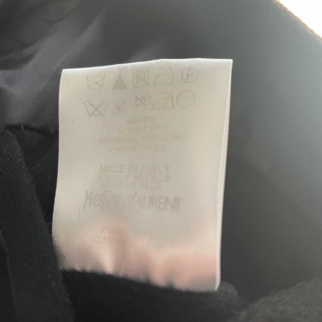 Yves Saint Laurent ダブルブレスト チェスターコート 黒