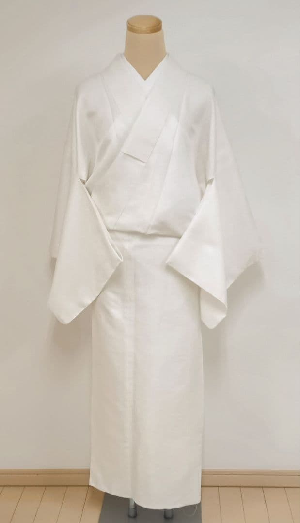 洗える色無地　花唐草地紋　ジャガード織　袷 Ｍサイズ