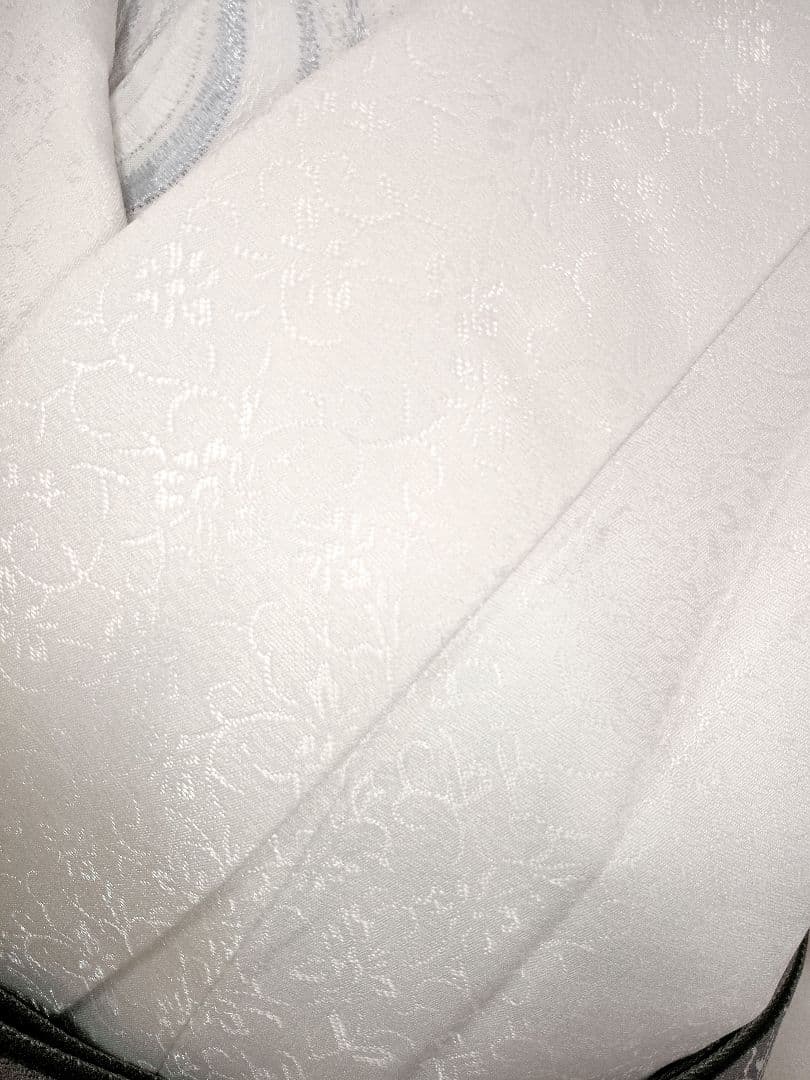 洗える色無地　花唐草地紋　ジャガード織　袷 Ｍサイズ