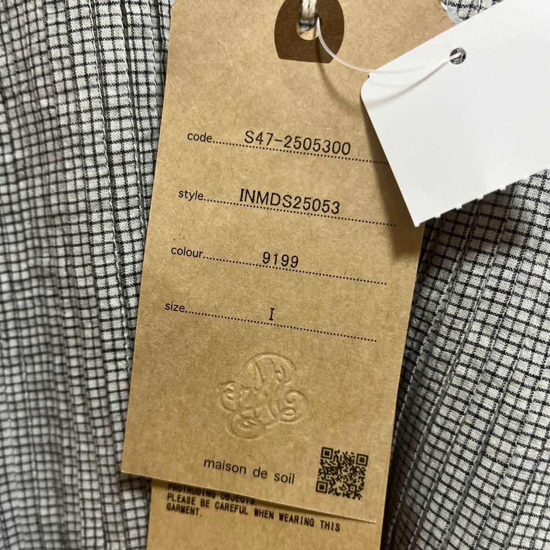 タンタン購入(maison de soil) ドビーチェックフレンチスリーブ