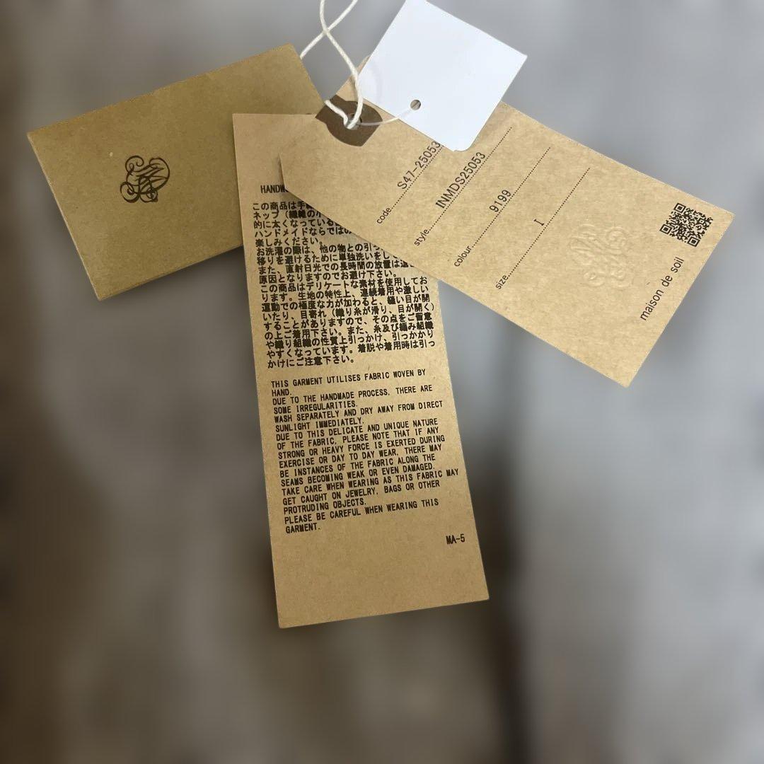 タンタン購入(maison de soil) ドビーチェックフレンチスリーブ