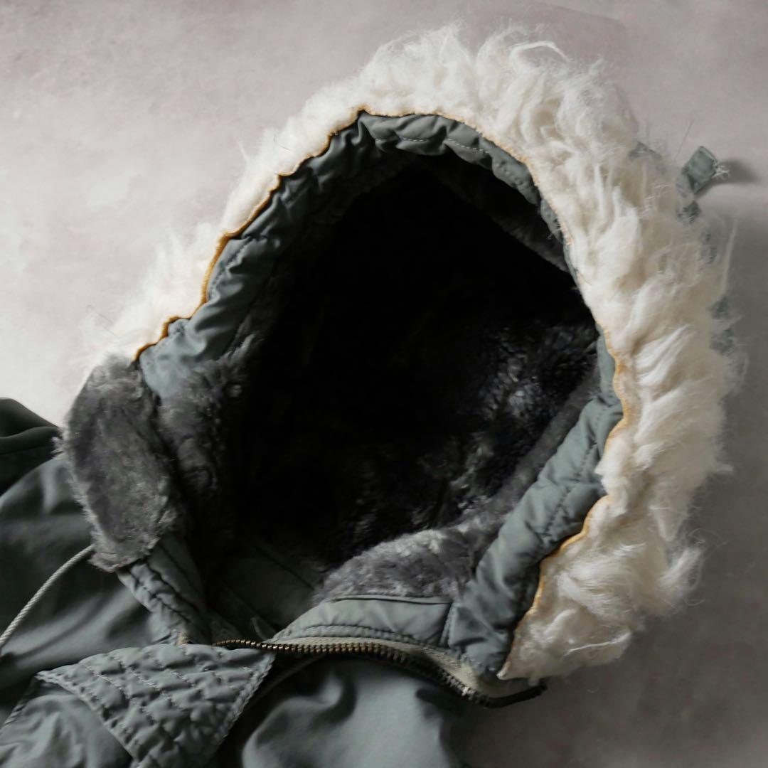 アメリカ軍 70s USA製 N-3B フライトジャケット カーキ M