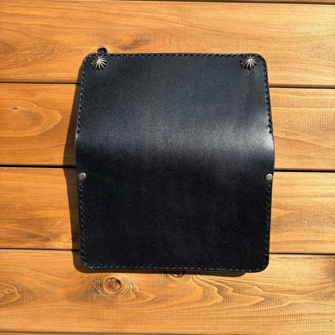 ミドルトラッカーウォレット　北米産ステアハイド　アポロコンチョ