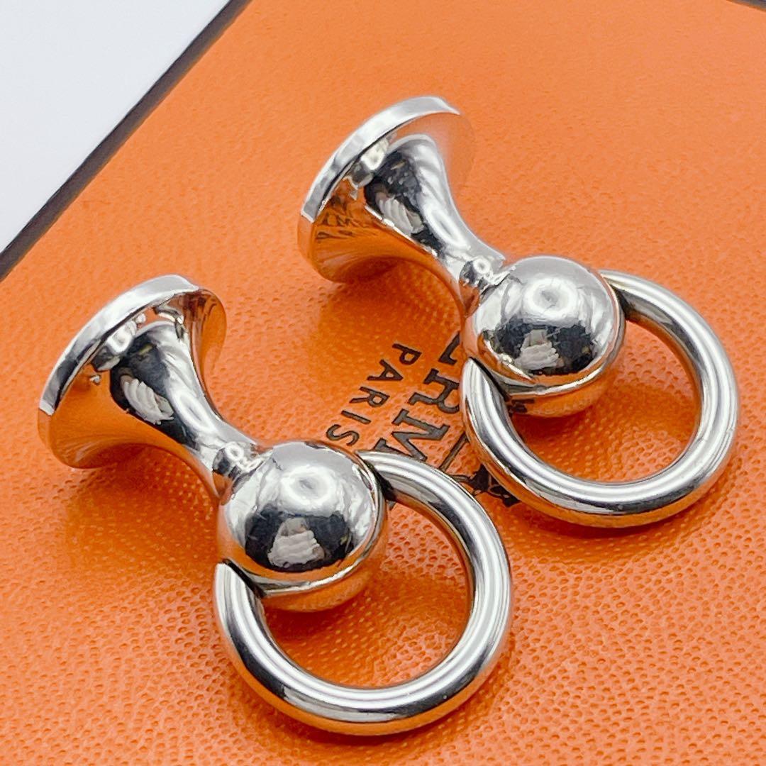 HERMES エルメス　カフリンクス　カフス　サークル　リング　シルバー925
