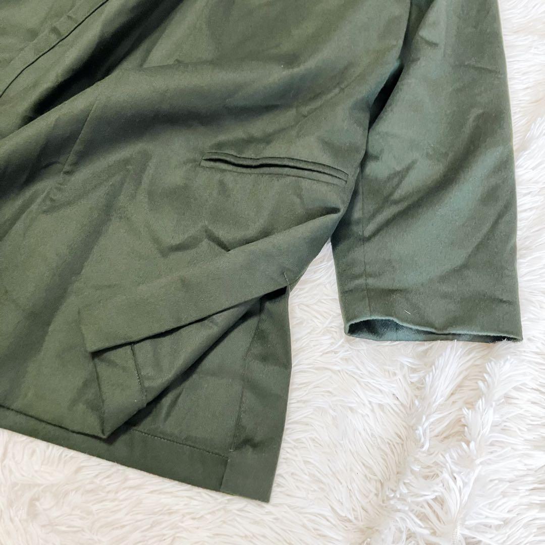 美品　エスカーダ　カシミヤ30% Lサイズ　グリーン　ジャケット　柔らか