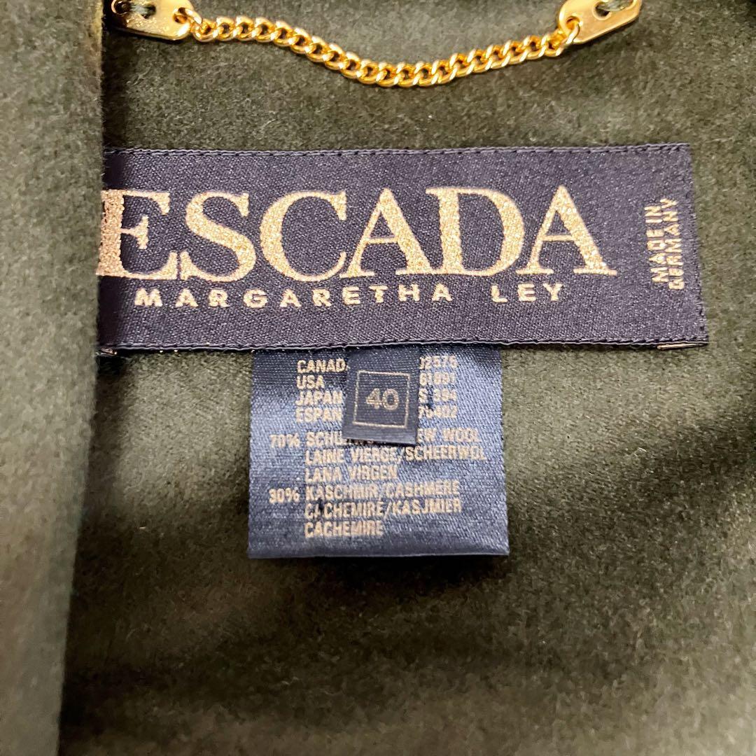 美品　エスカーダ　カシミヤ30% Lサイズ　グリーン　ジャケット　柔らか