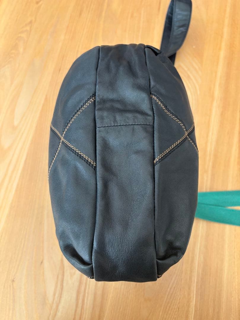 LOEWE クロスデザイン ステッチ ショルダーバッグ ハンドバッグ トート 黒