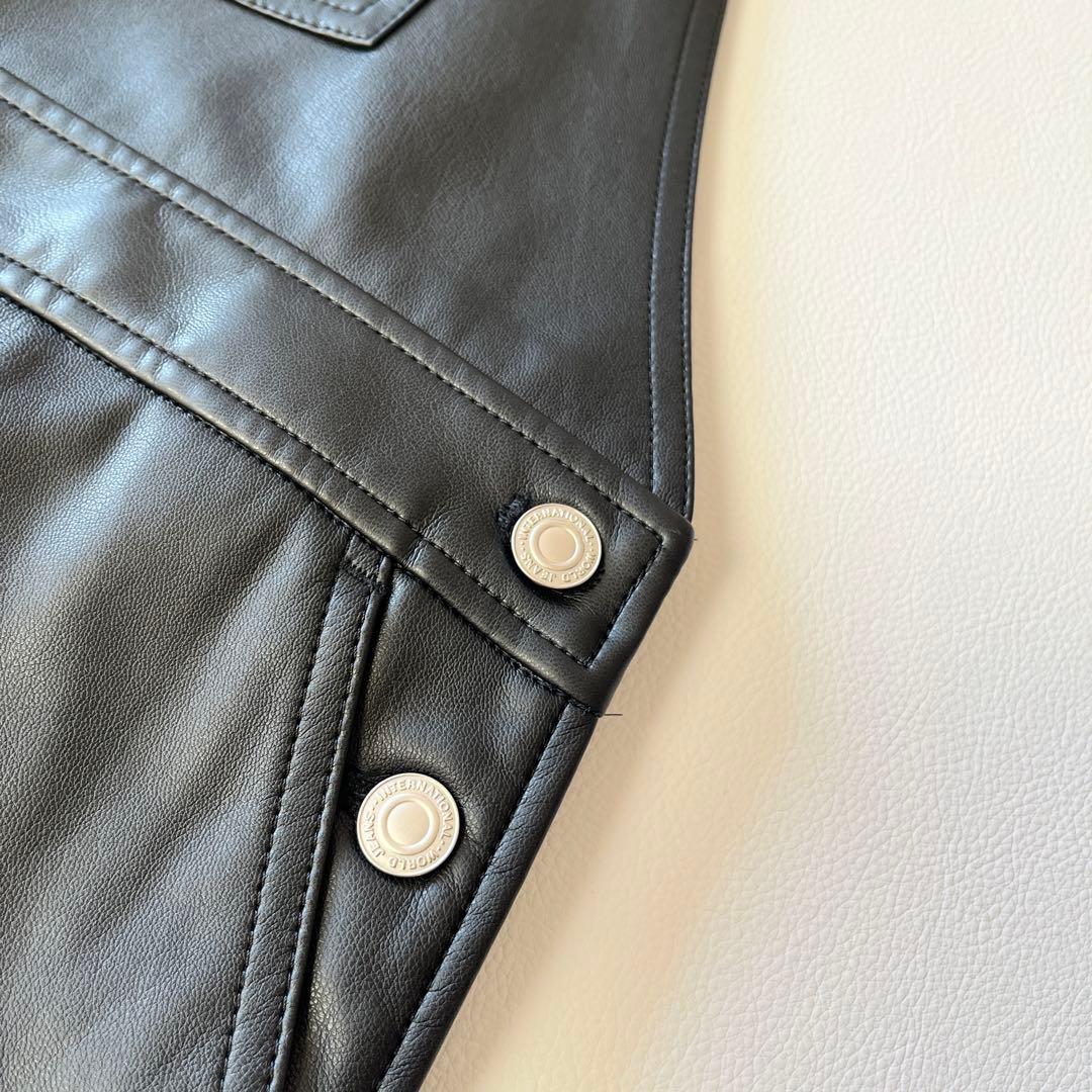 ▼22ss完売品✨美品✨アパルトモン【34】レザー ワンピース オーバーオール