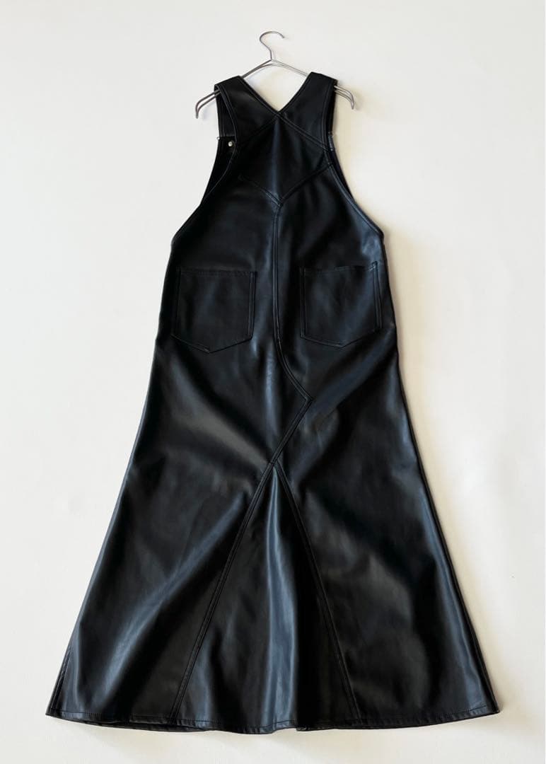 ▼22ss完売品✨美品✨アパルトモン【34】レザー ワンピース オーバーオール