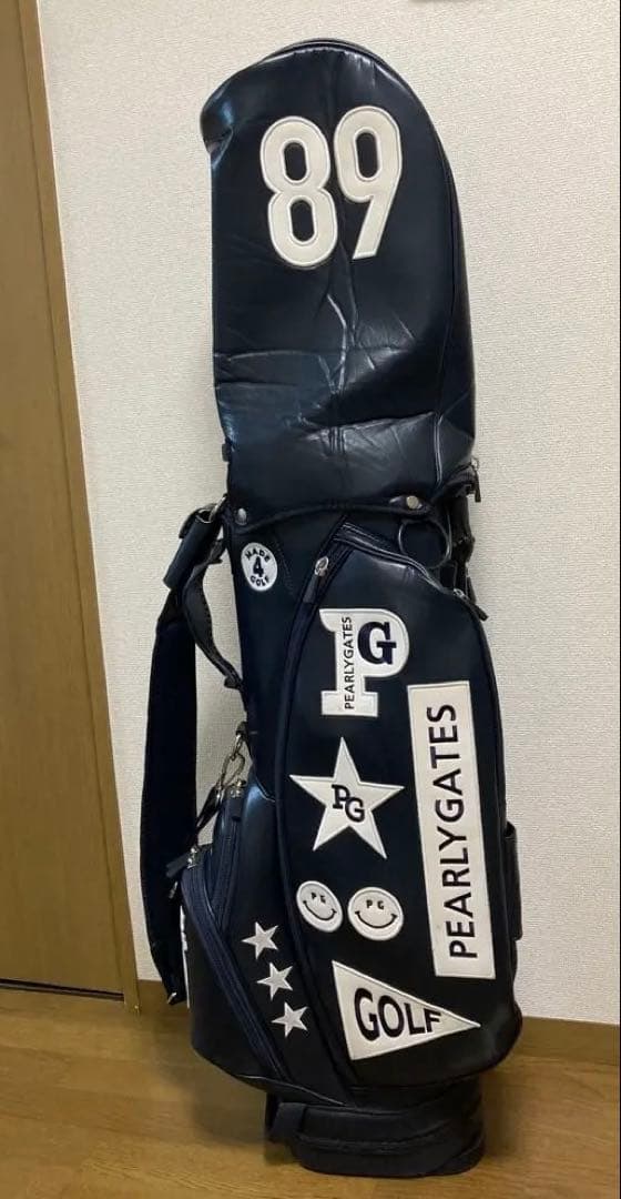 訳ありPEARLYGATES パーリーゲイツ キャディバッグ ネイビー スタンド