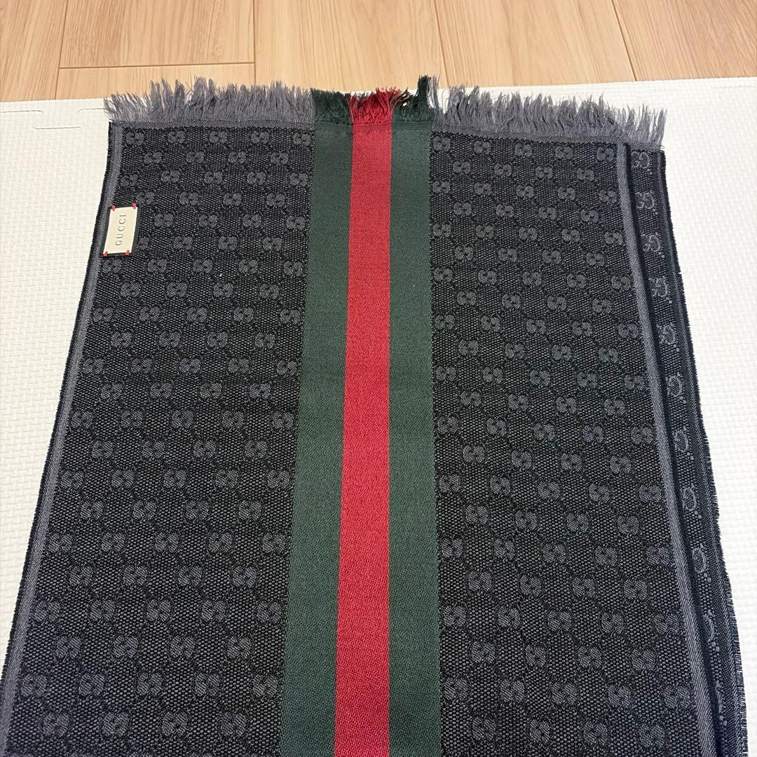 グッチ マフラー ロゴパターン ストライプ