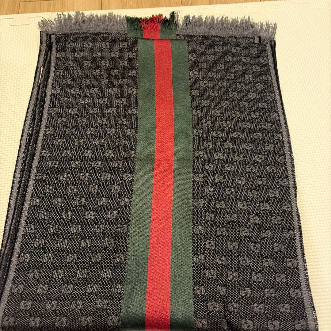 グッチ マフラー ロゴパターン ストライプ