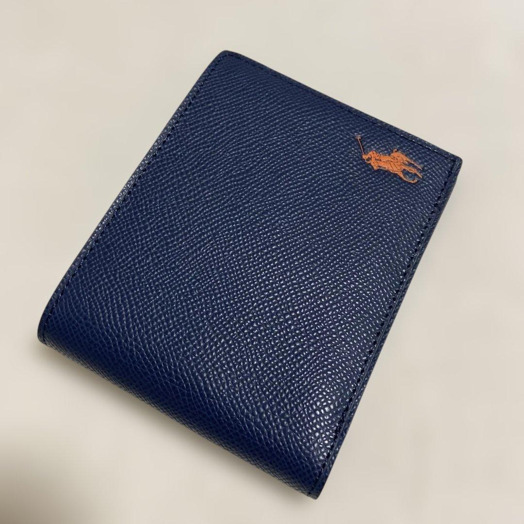 Polo Ralph Lauren ネイビー 二つ折り財布 アウトレット