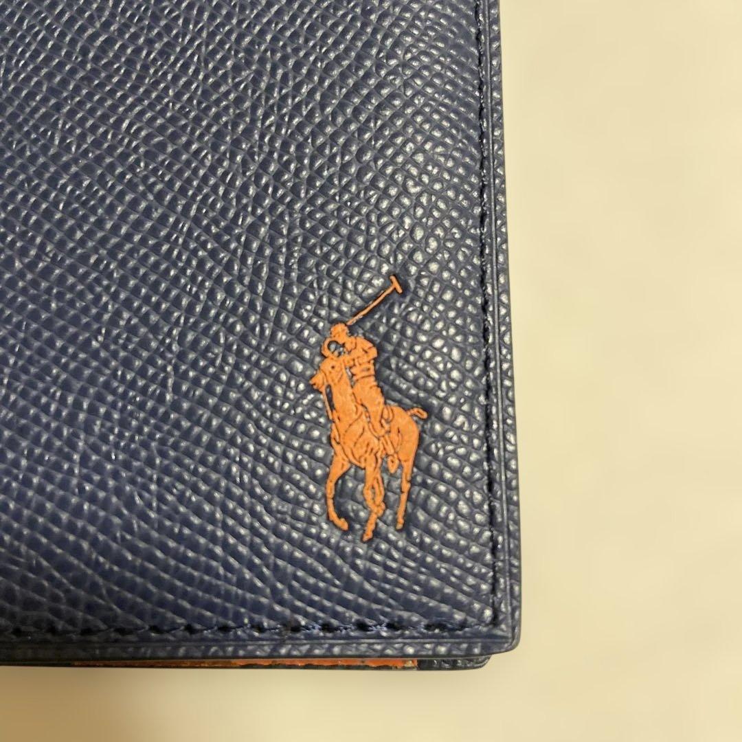 Polo Ralph Lauren ネイビー 二つ折り財布 アウトレット
