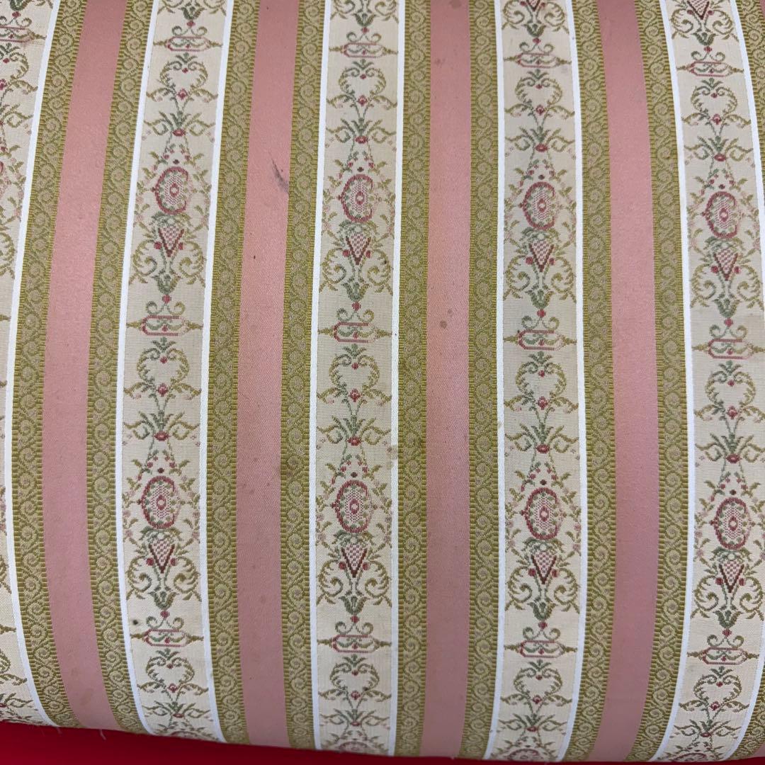 院*長様 アンティーク　二人掛け　猫脚　アームチェア　クラシック ストライプ イ