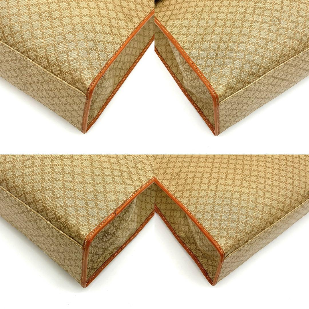 【CELINE】トートバッグ　マカダム柄　ベージュ　ブラウン　PVC