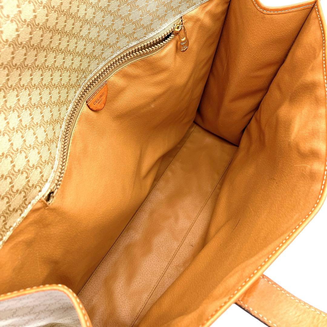 【CELINE】トートバッグ　マカダム柄　ベージュ　ブラウン　PVC