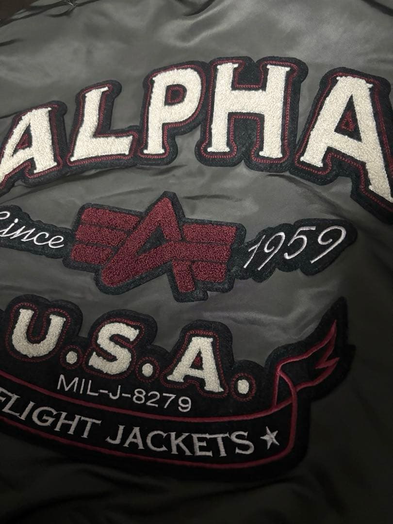 美品ALPHAフライトジャケットMA-1 MIL-J-82790J USAF