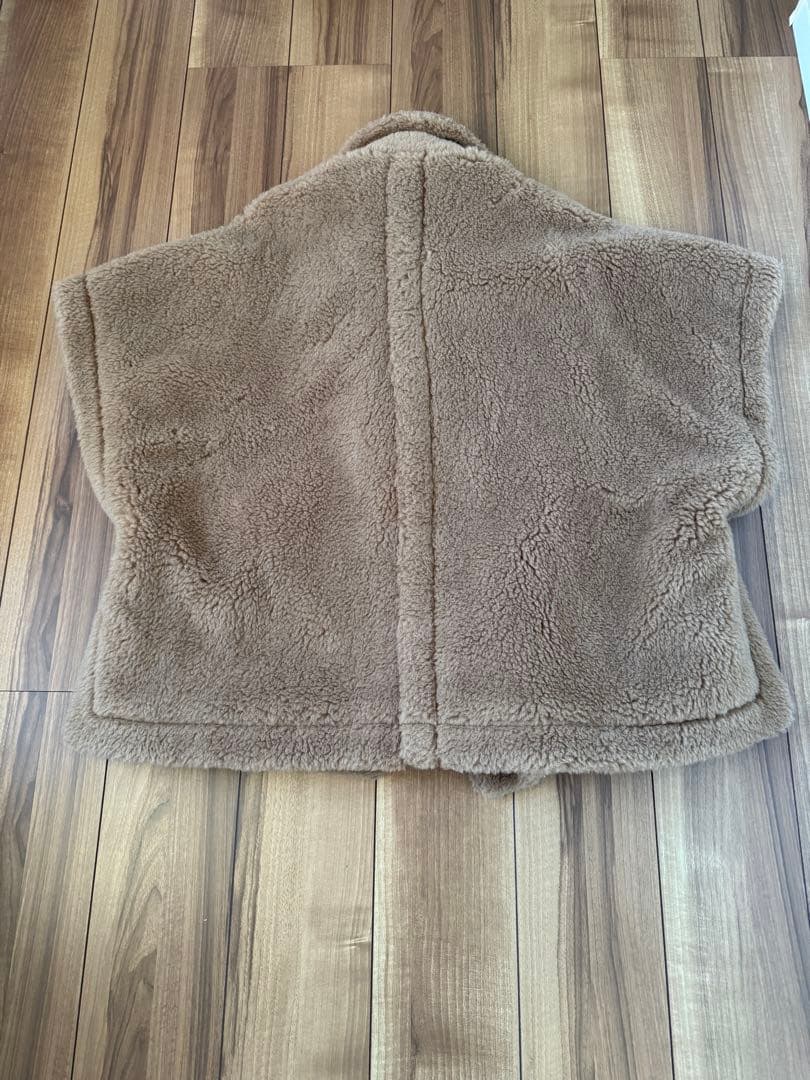 テディベアケープ　アルパカ素材　ライトブラウン