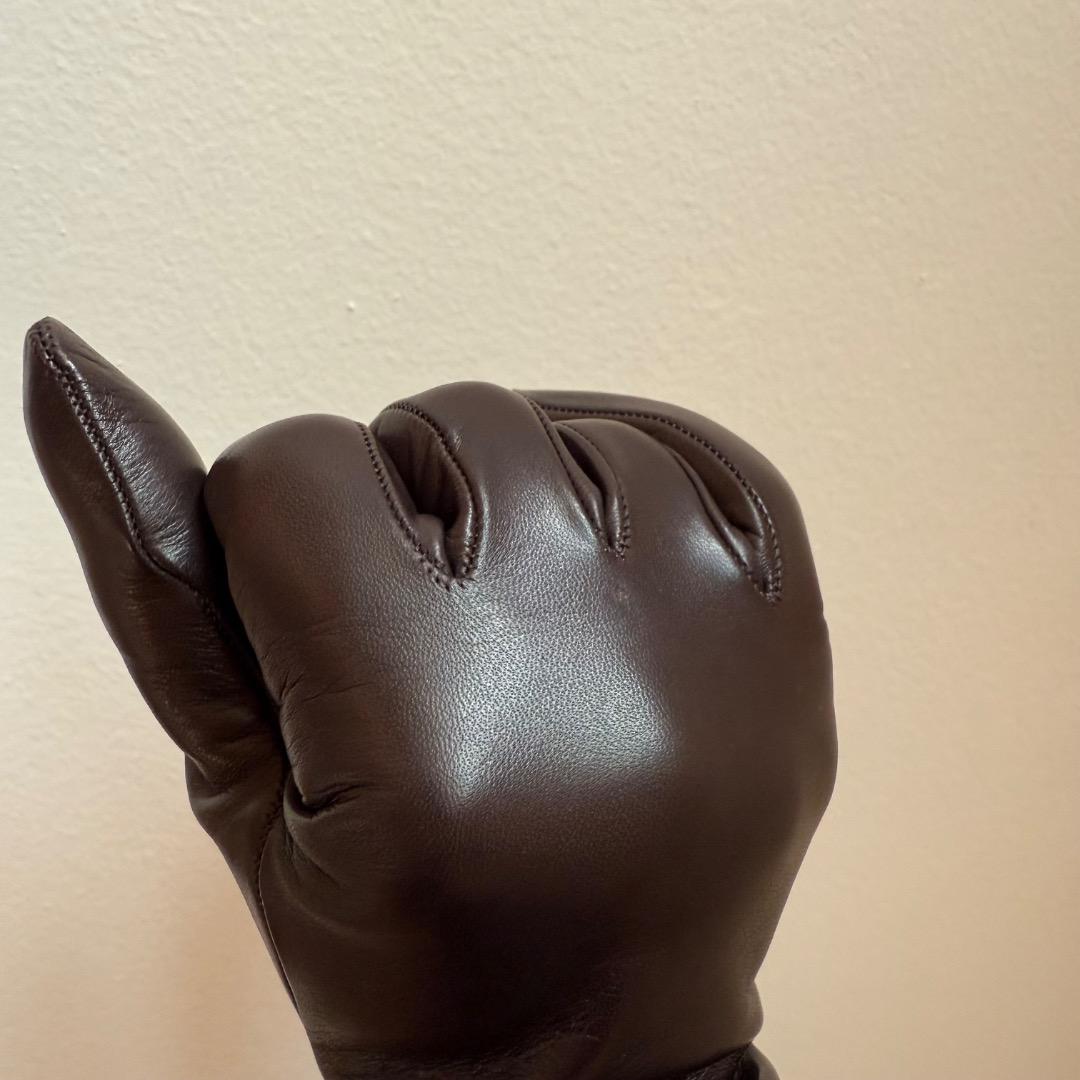【お買得！】レザーグローブ　レディース　カシミア イタリア製