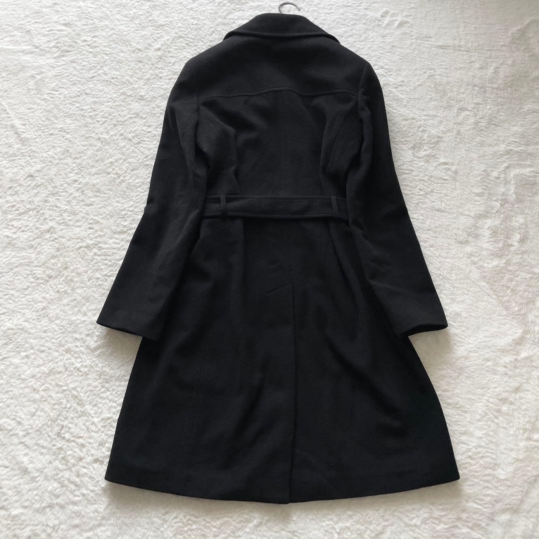 美品✨Theory トレンチコート ロング カシミヤ100% ブラック サイズ4