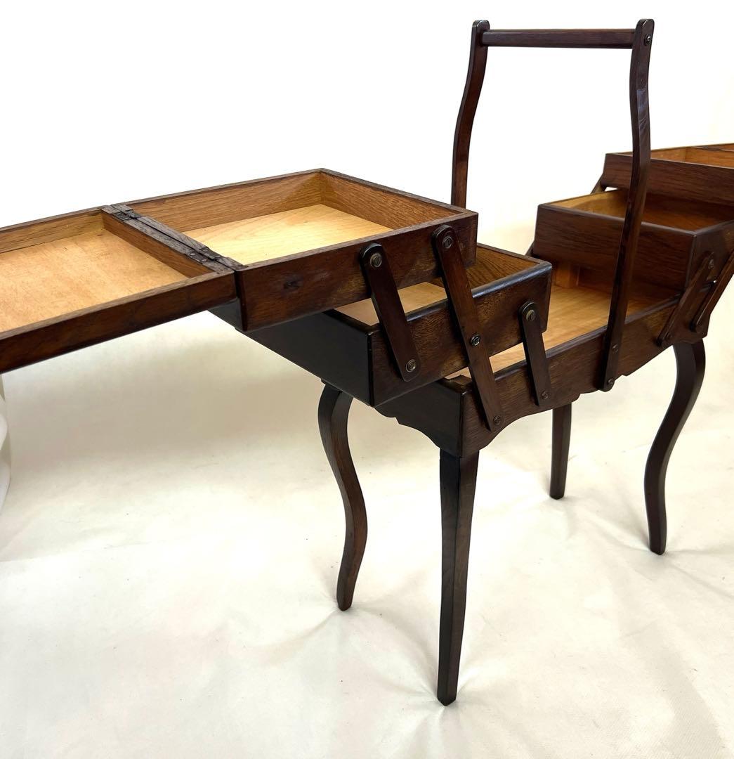 猫脚・ソーイングボックス・フランスアンティーク・小物入れ