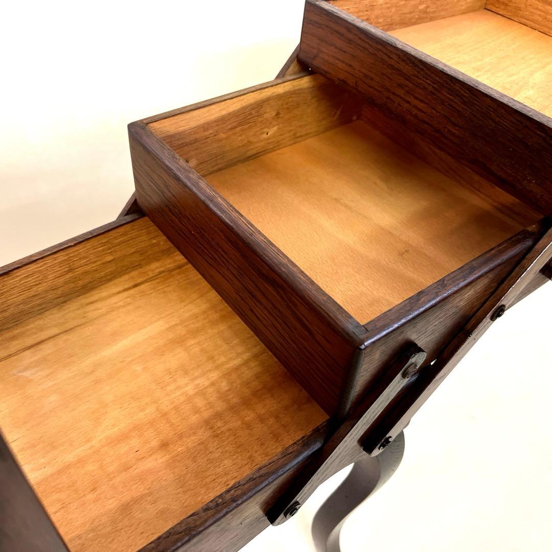 猫脚・ソーイングボックス・フランスアンティーク・小物入れ