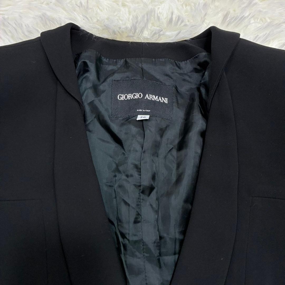 【イタリア製 美品✨】ジョルジオアルマーニ テーラードジャケット ブラック