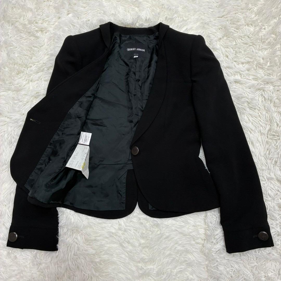 【イタリア製 美品✨】ジョルジオアルマーニ テーラードジャケット ブラック