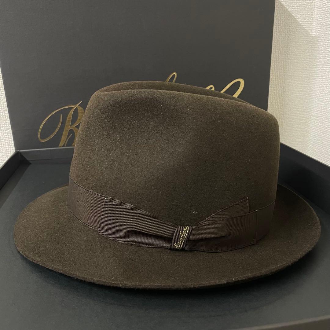 Borsalino ボルサリーノ　ハット　フェルト帽　ブラウン
