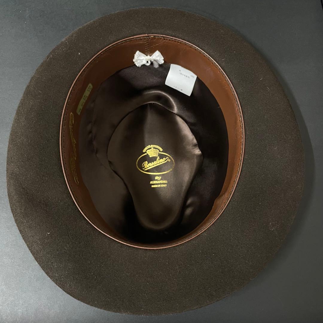 Borsalino ボルサリーノ　ハット　フェルト帽　ブラウン