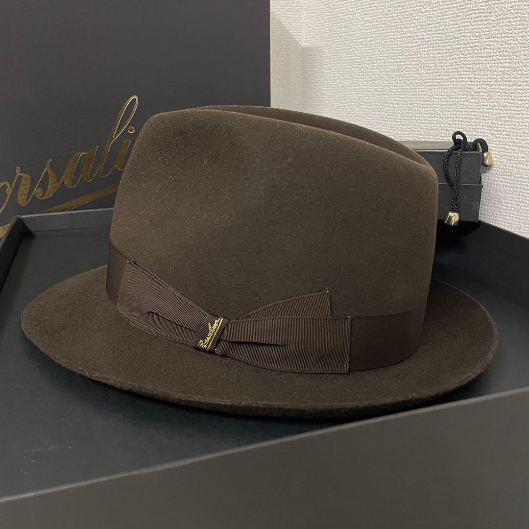 Borsalino ボルサリーノ　ハット　フェルト帽　ブラウン