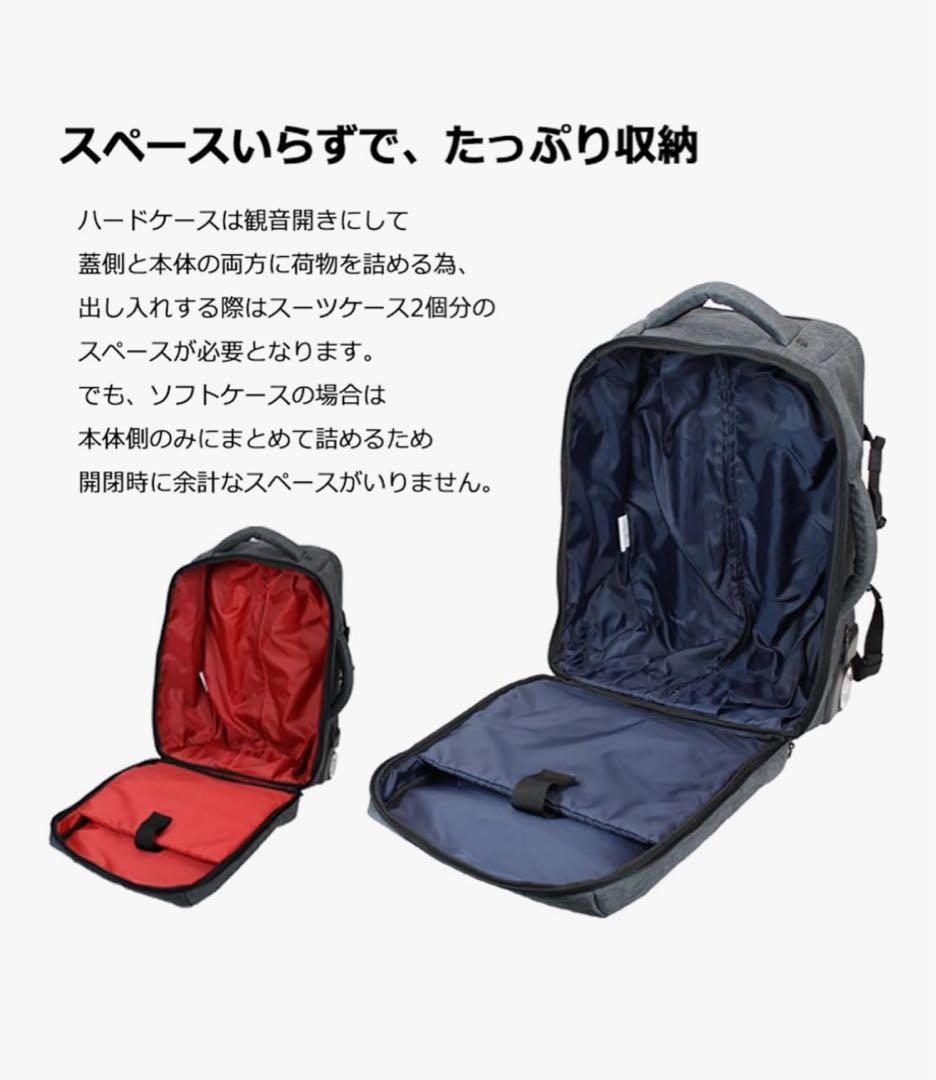 モアエルグ MOIERG キャリー リュック グレー 青 軽量 静音