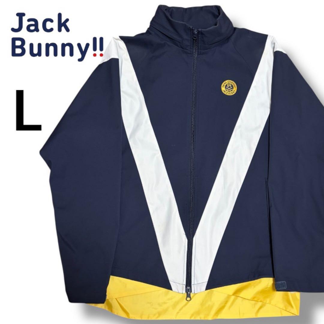 美品Jack Bunny!! ジャックバニー　ゴルフナイロンジャケット Lサイズ