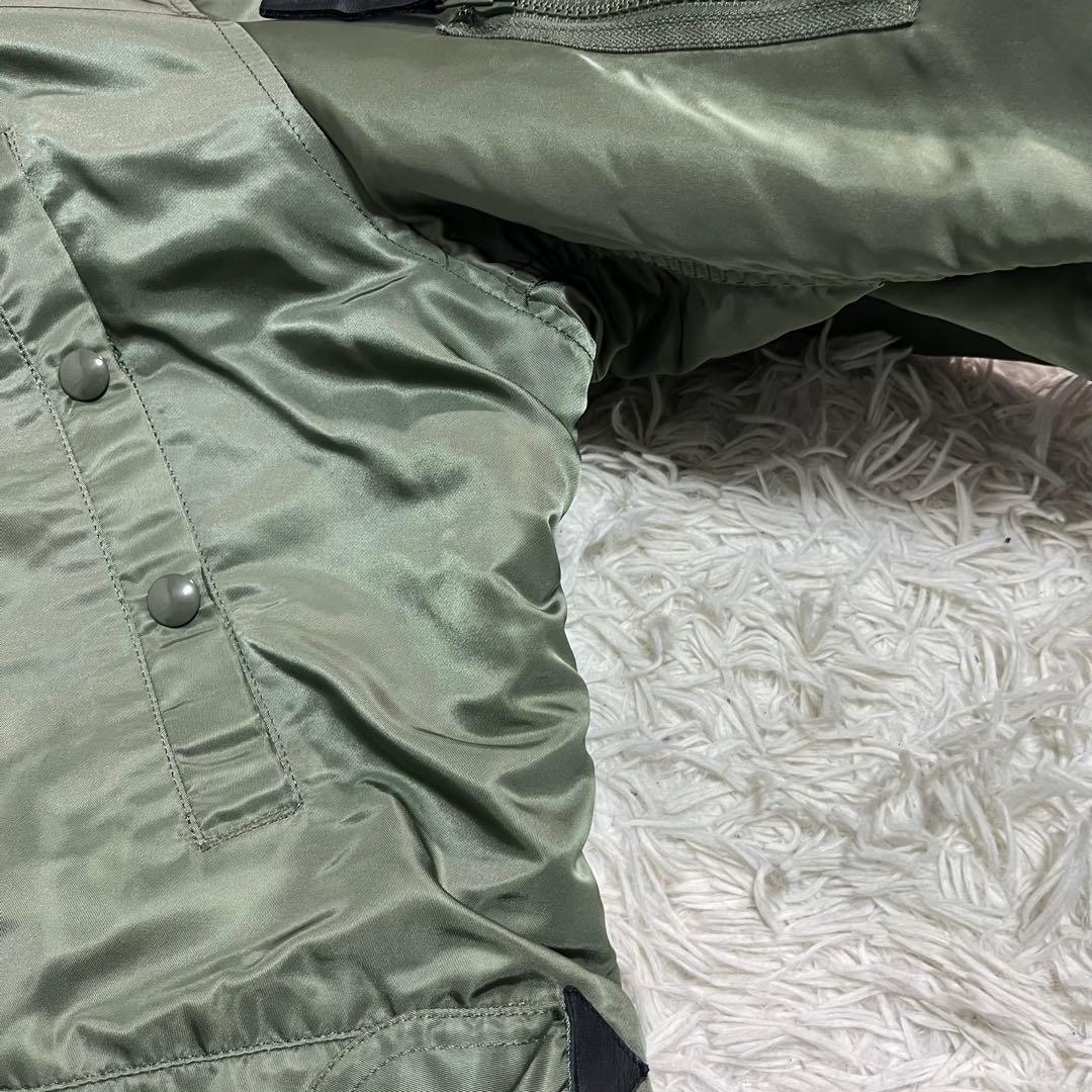 ALPHA アルファ　N-3B ミリタリージャケット L オリーブグリーン