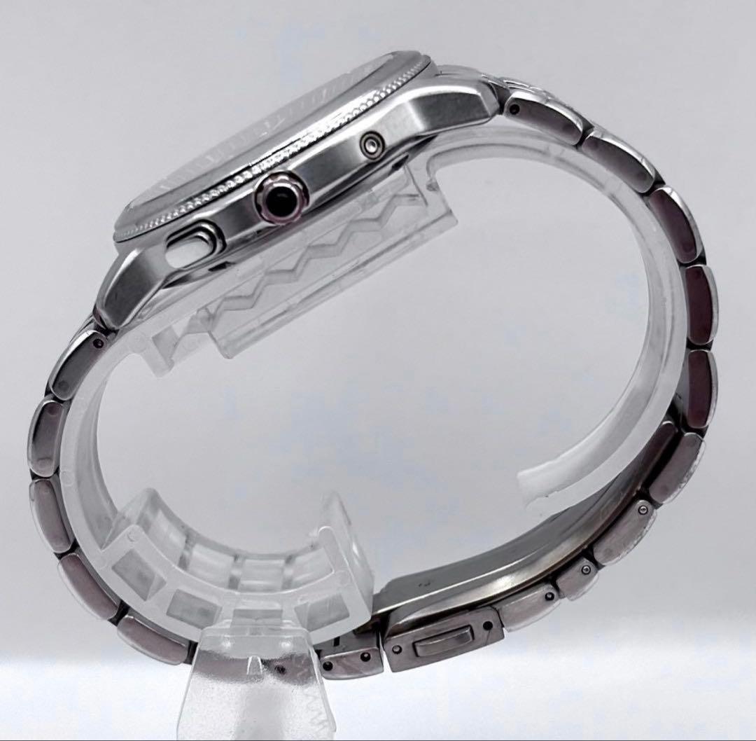美品 CITIZEN エクシード チタン 電波ソーラー シェル文字盤 メンズ