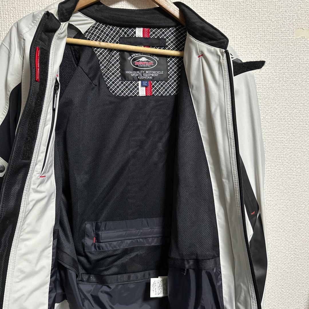 クシタニ　バイクジャケット ホワイト/ブラック