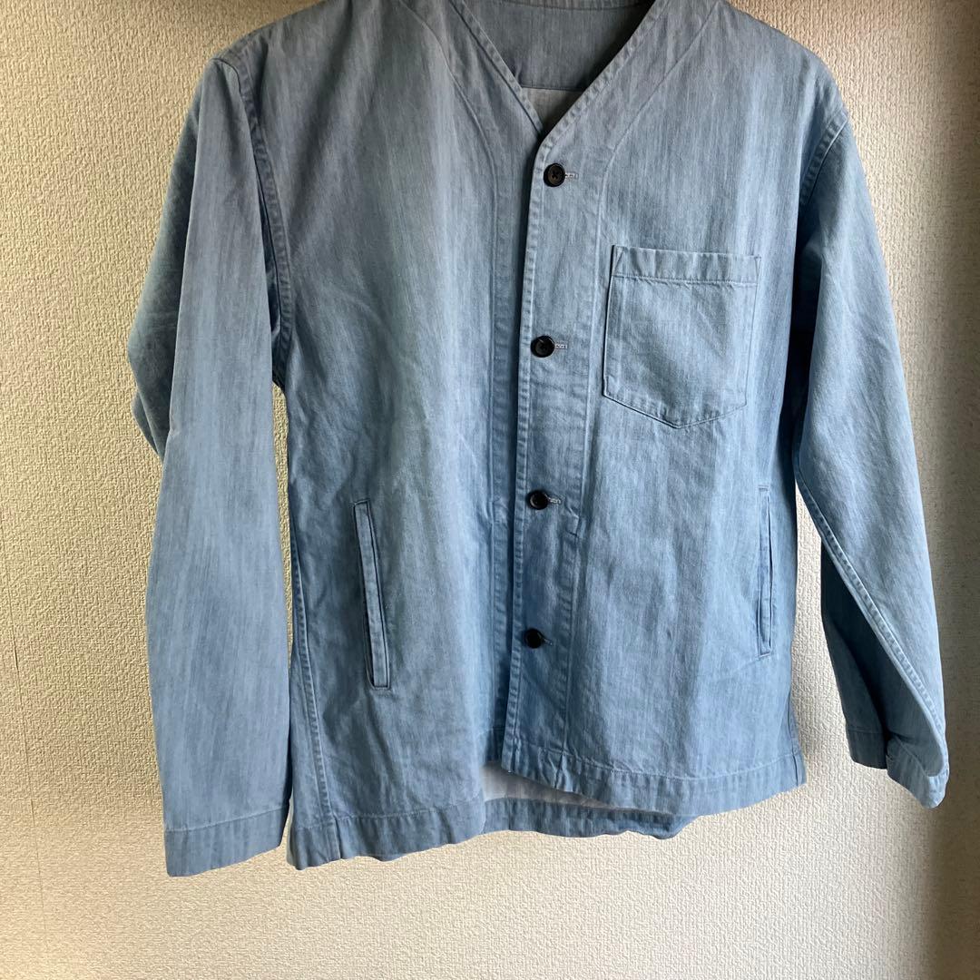 値下げ【美品】ゴーシュ ライトデニム　ノーカラージャケット