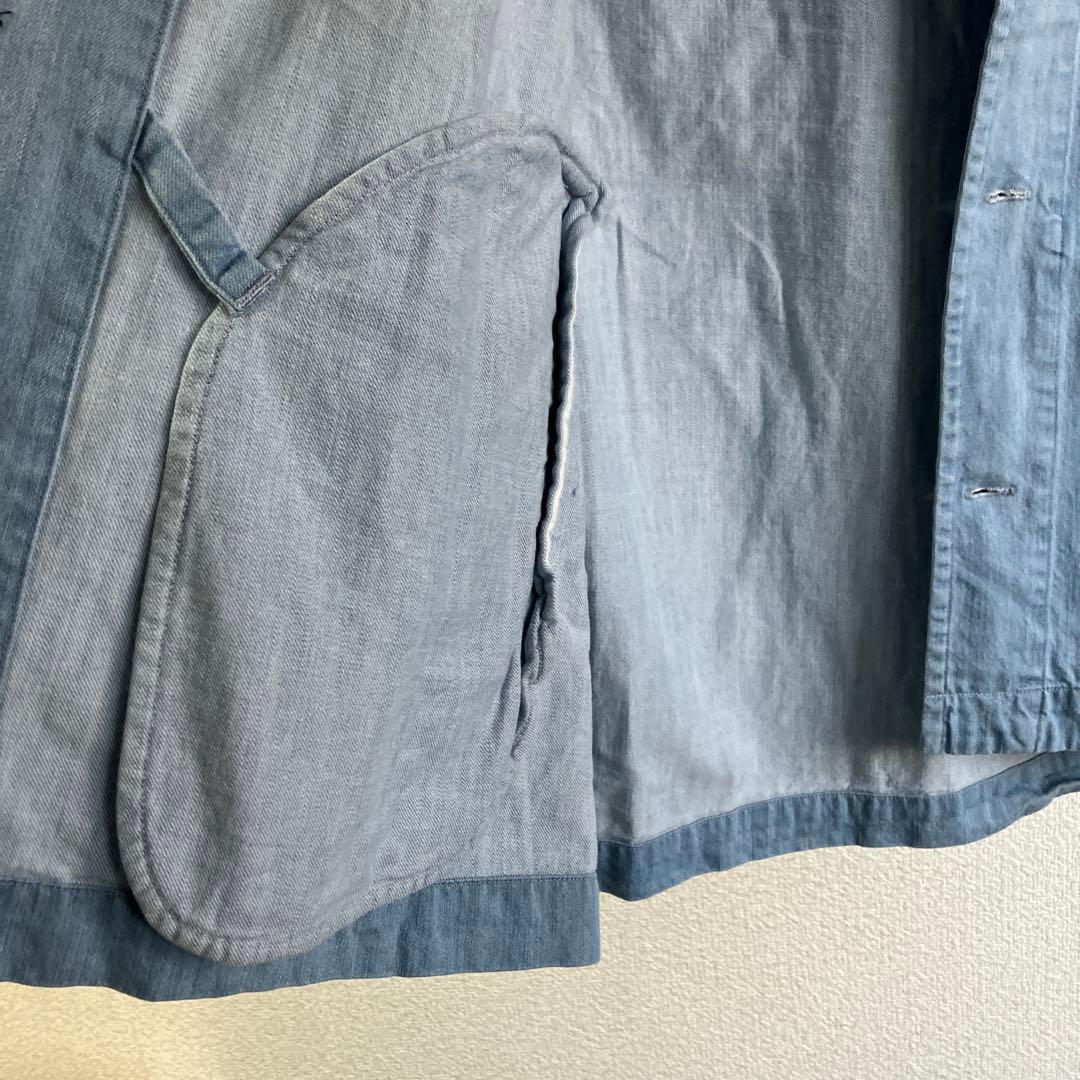 値下げ【美品】ゴーシュ ライトデニム　ノーカラージャケット