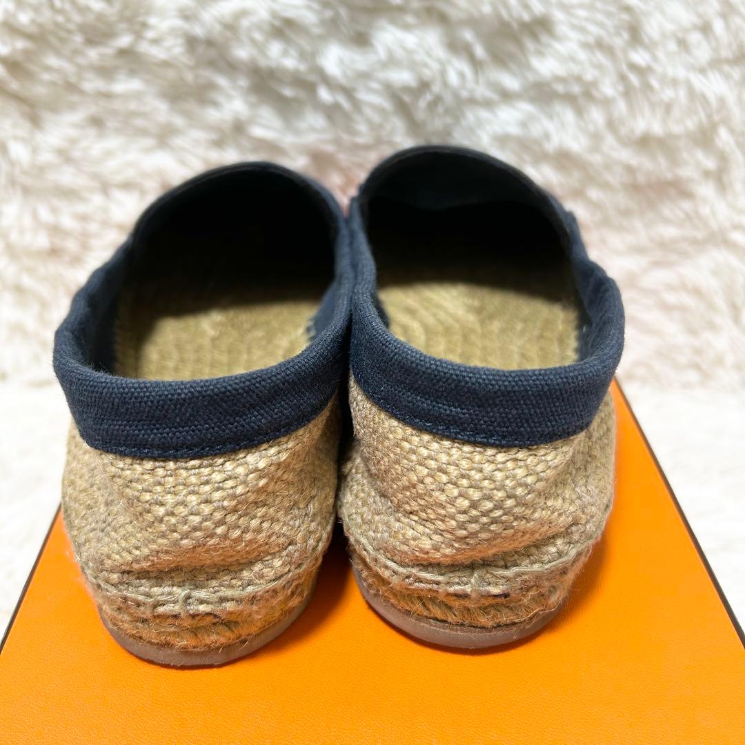 【良品】HERMES エルメス エスパドリーユ フラットシューズ