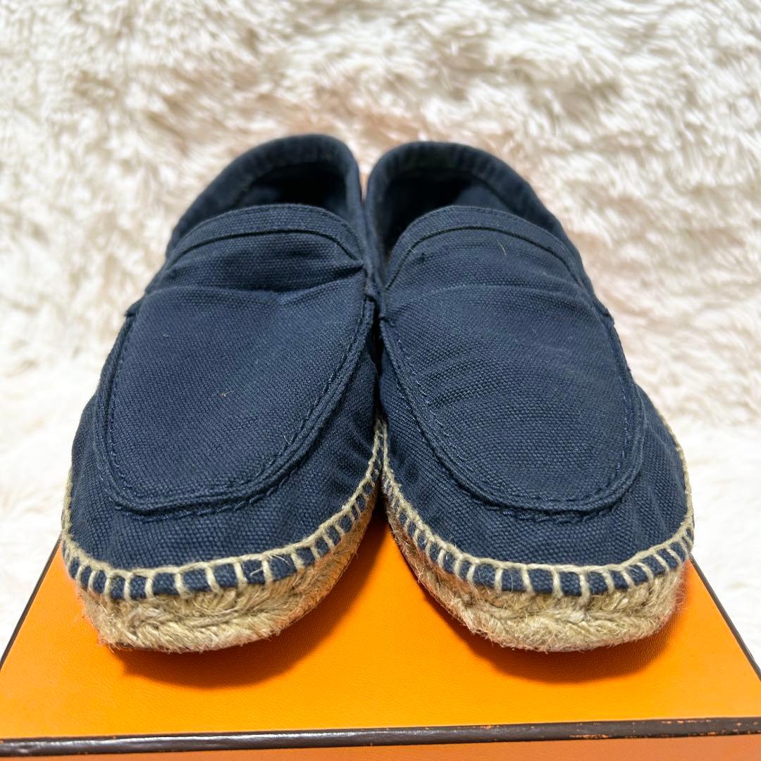【良品】HERMES エルメス エスパドリーユ フラットシューズ