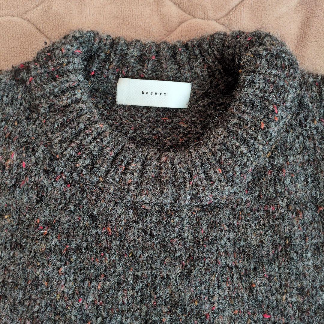 かぐれ　カラーネップアルパカ ベスト　チャコール　美品