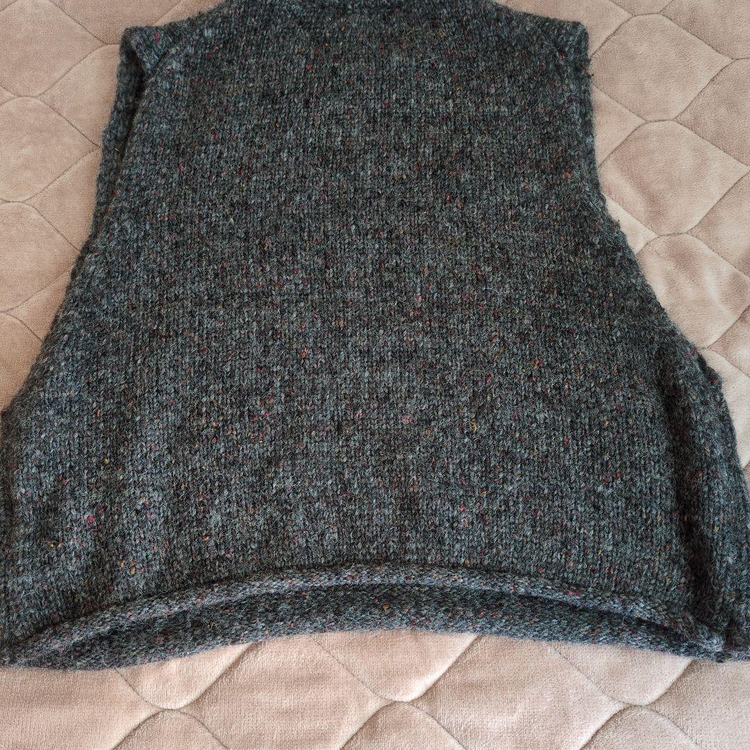 かぐれ　カラーネップアルパカ ベスト　チャコール　美品