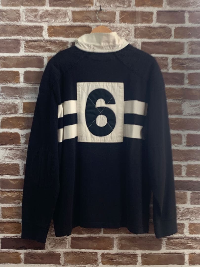 ポロ ラルフローレン/ラガーシャツ 長袖 太ボーダー 刺繍ロゴ入り / XL