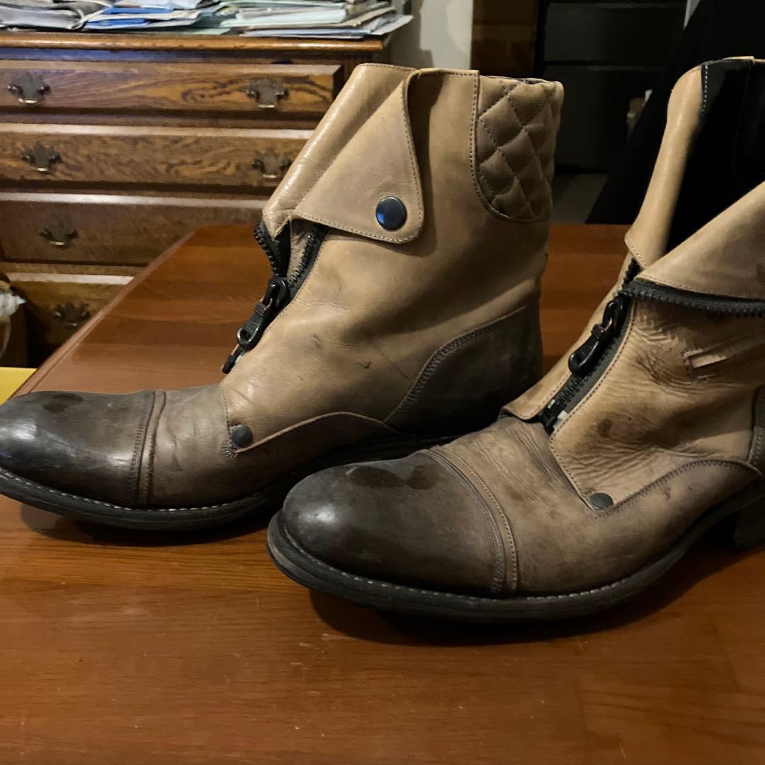 アルフレッドバニスター ライダースブーツ ベージュ