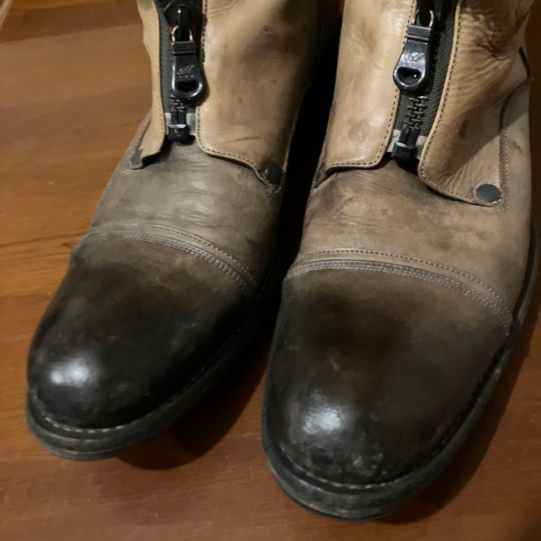 アルフレッドバニスター ライダースブーツ ベージュ